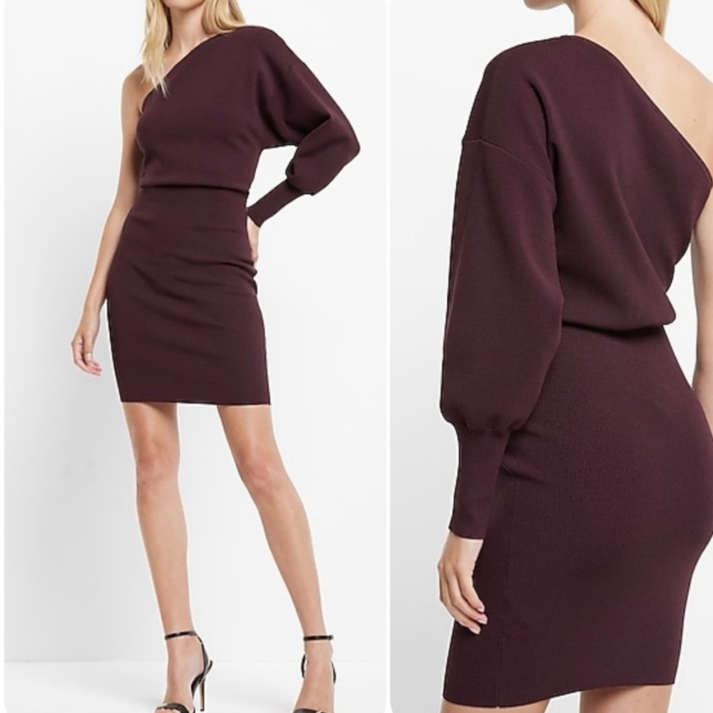 NWT Expess one shoulder sweater dress